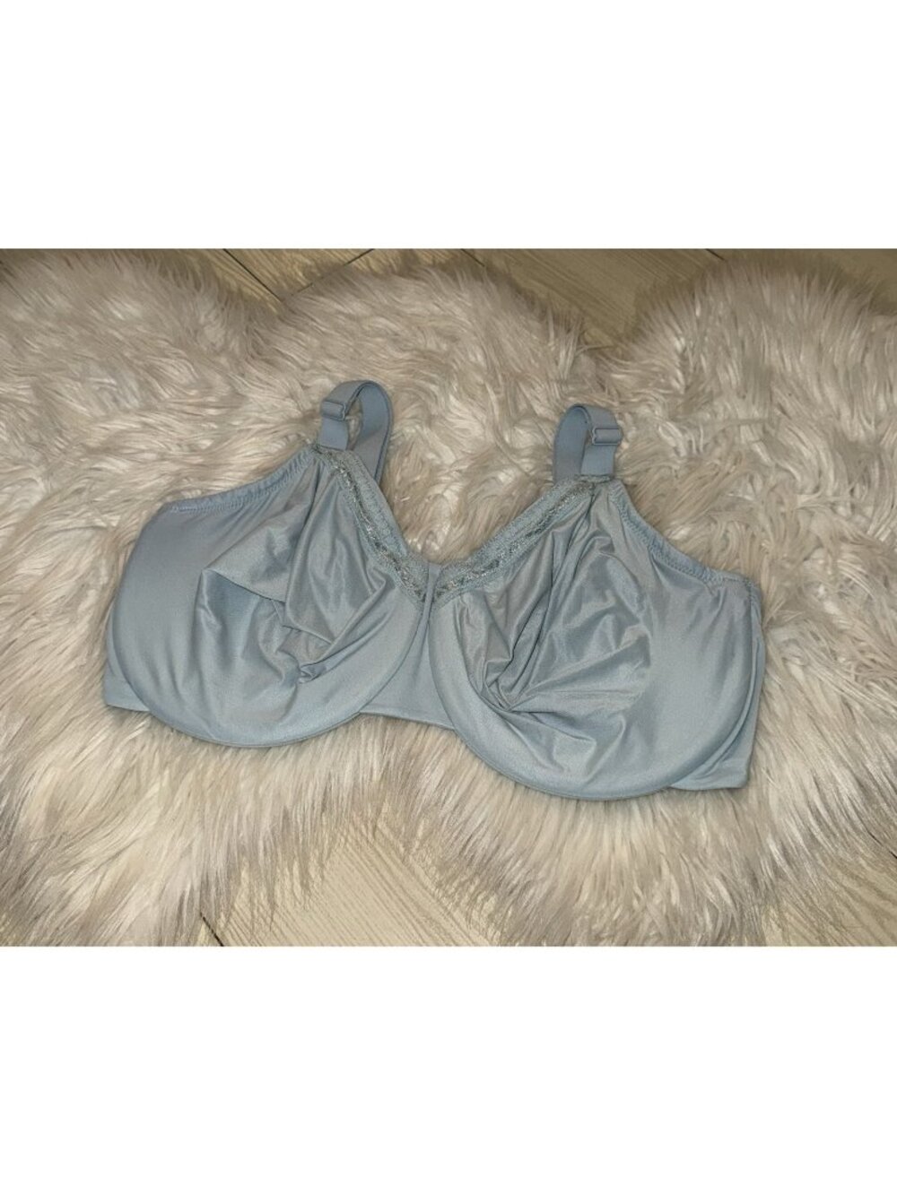 Wacoal 855213 Perfect Primer Full Figure Bra Underwire Lace Womens 36H Blue